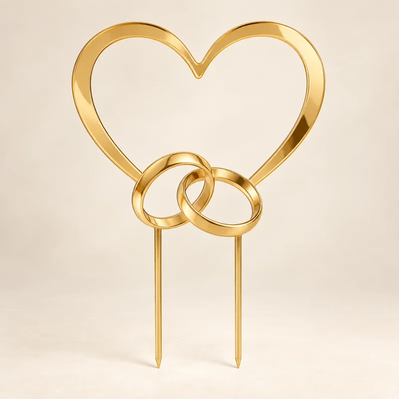 Personalized Anniversary Cake Topper — AI-generated representative illustration