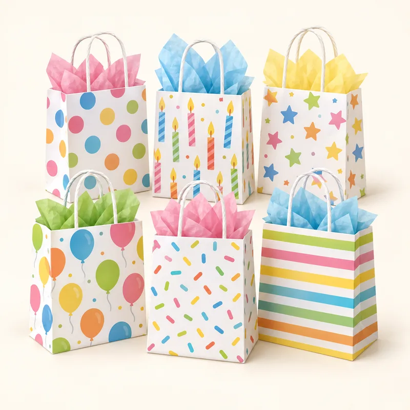 Birthday Favor Treat Bags (24 pack) — AI-generated representative illustration