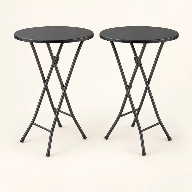 Folding Cocktail Table Set (2 pack) — AI-generated representative illustration