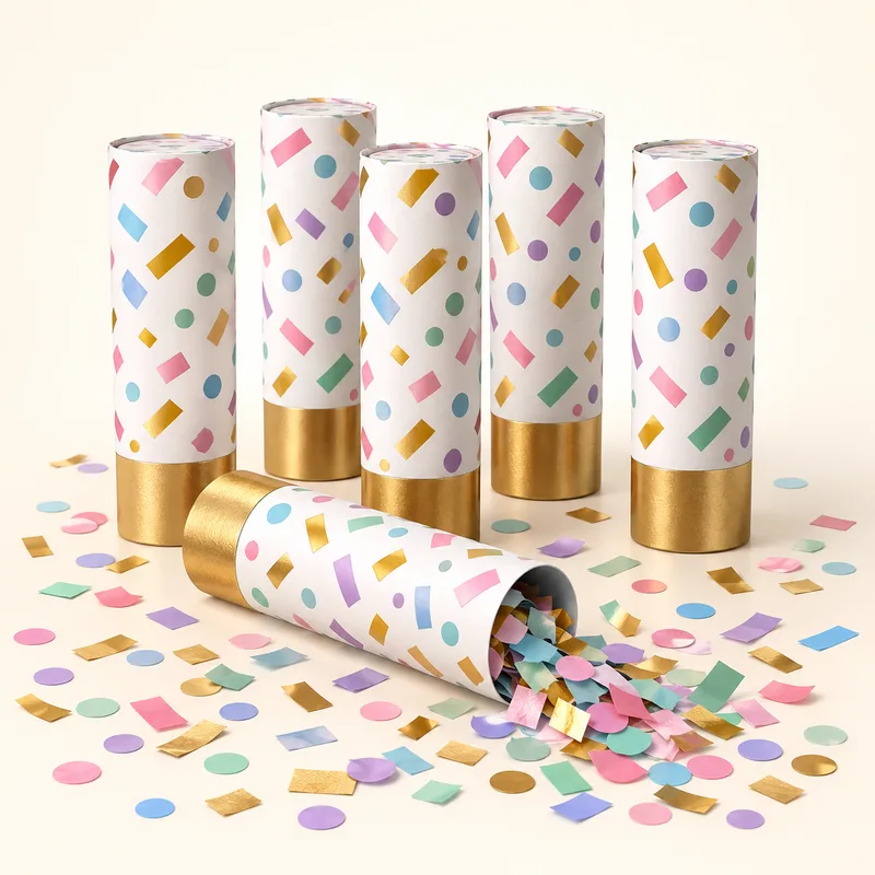Confetti Cannon Launchers (6 pack) — AI-generated representative illustration
