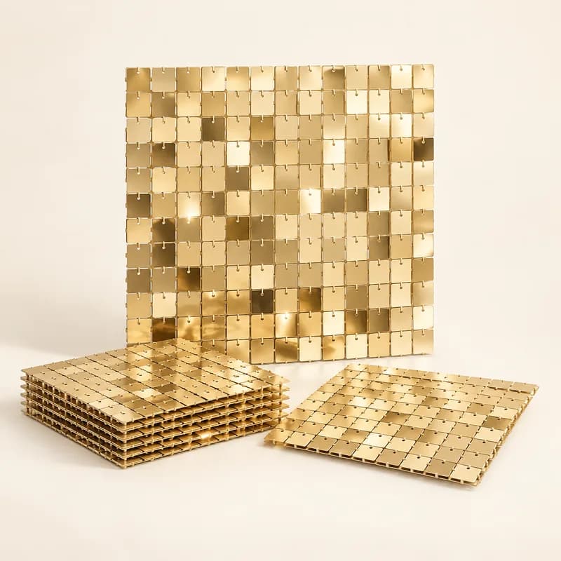 Gold Shimmer Wall Panels (24 pack) — AI-generated representative illustration