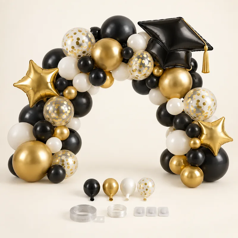 Graduation Balloon Garland Kit — AI-generated representative illustration