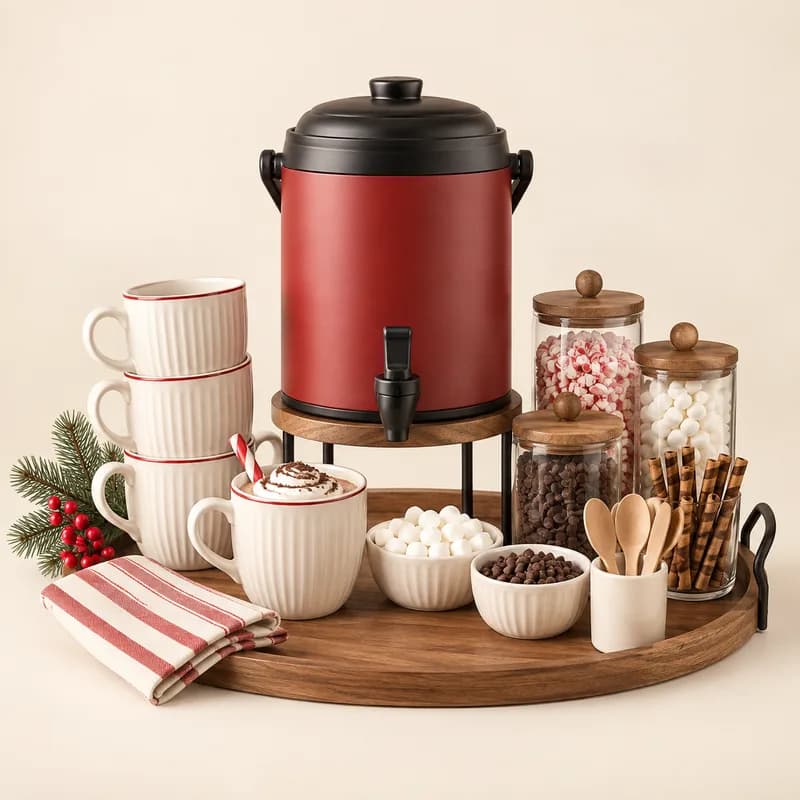 Holiday Hot Cocoa Bar Serving Kit — AI-generated representative illustration