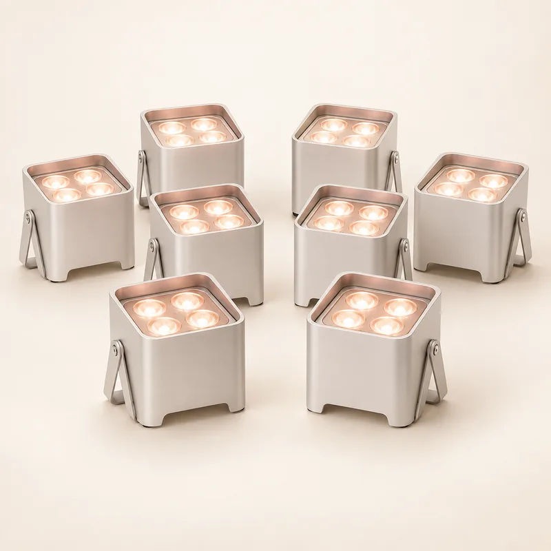 Wireless LED Uplighting Set (8 lights) — AI-generated representative illustration