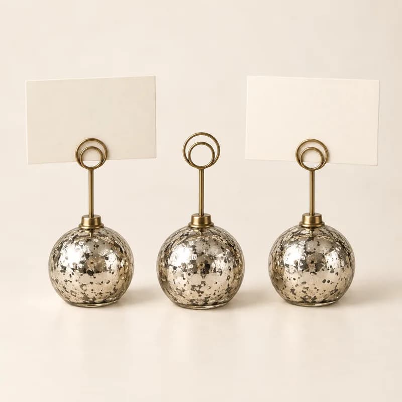 Mercury Glass Place Card Holders (24 pack) — AI-generated representative illustration
