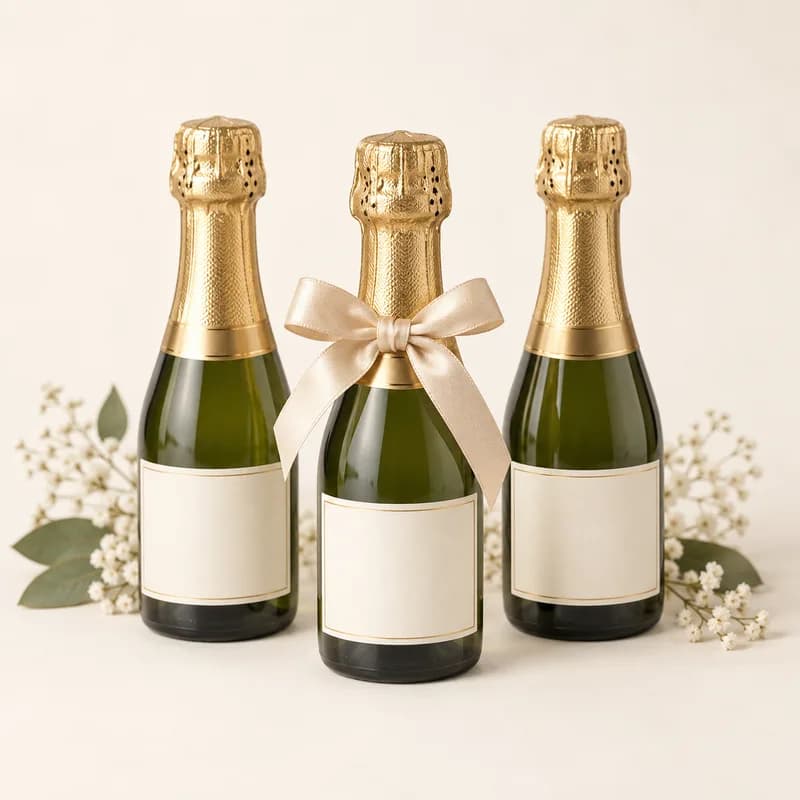 Mini Champagne Bottle Favors (24 pack) — AI-generated representative illustration