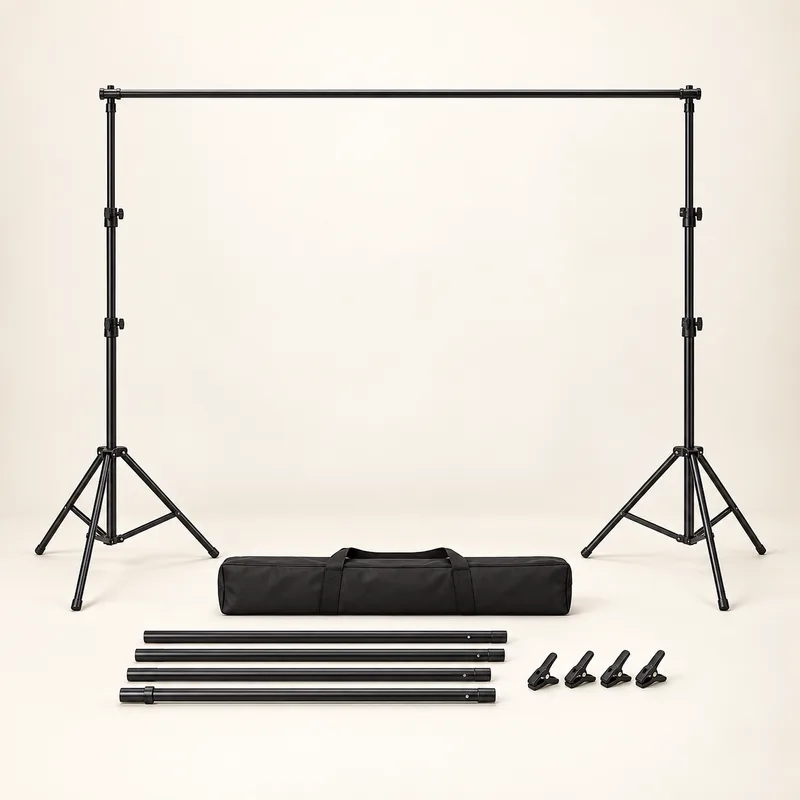 Photo Booth Backdrop Stand Kit — AI-generated representative illustration