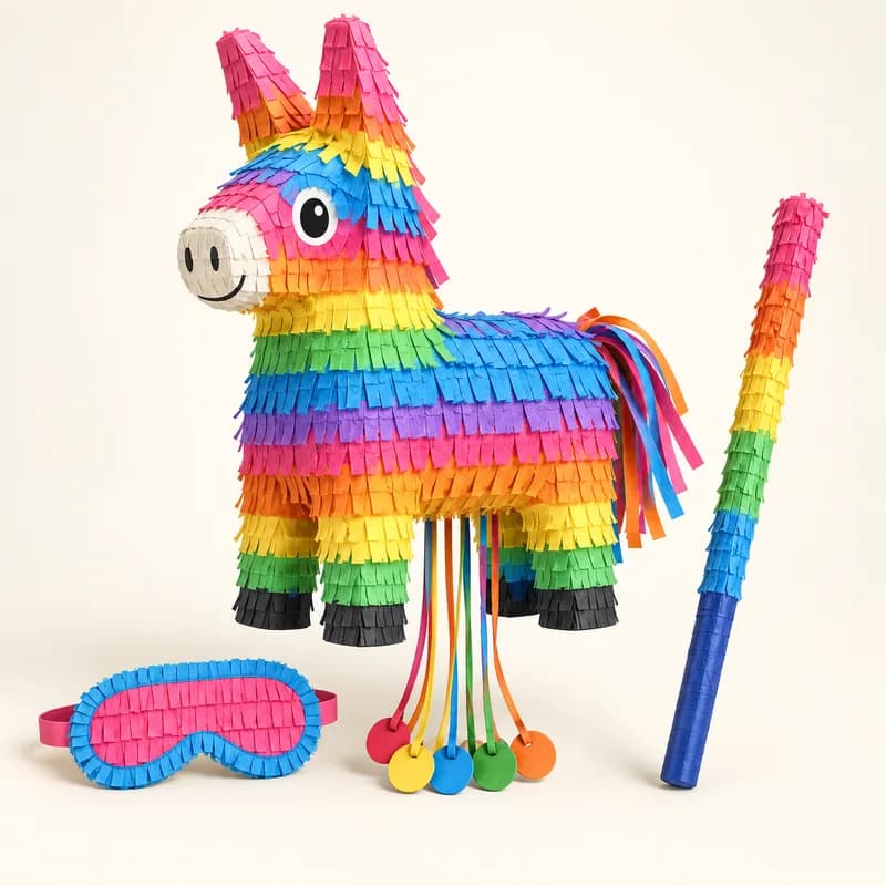 Pull-String Birthday Pinata Kit — AI-generated representative illustration