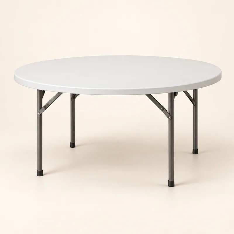 Round Folding Banquet Table (60 inch) — AI-generated representative illustration