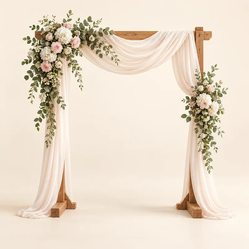 Vow Renewal Ceremony Arch Kit — AI-generated representative illustration